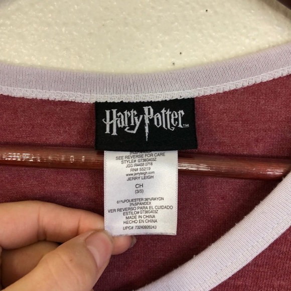 Harry Potter Hogwarts Burgundy Long Sleeve - Picture 9 of 16